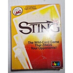 Vintage Sting Card Game by International Games Inc (1984) – Complete Set w/ Inst